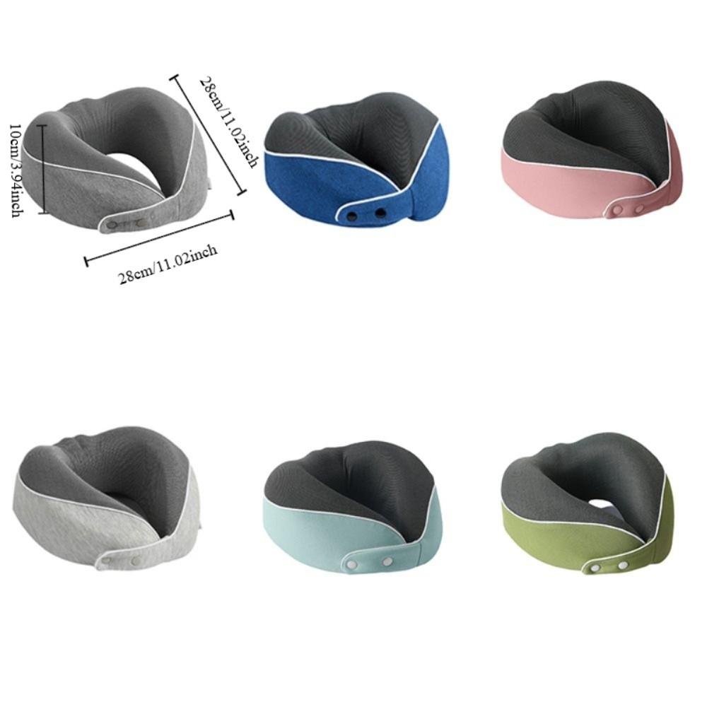 Portable Breathable Fabric U-shaped Pillow Slow Rebound With Storage Bag Travel Pillow Foldable Neck Pillow Office
