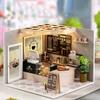 Mini Miniature Doll House 3D Puzzle Assembly Making Room Toys Home Bedroom Decorations With Furniture Wooden Craft DollHouses