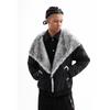 51 Hip-Hop American Retro Loose Fur Collar Padded Cotton Jacket for Men, Winter Trendy Brand Couple's Thickened Cotton Coat