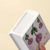 Porte-stylo en céramique Tulipe | Porte-rangement 3D en relief en forme de livre | Organisateur de pinceaux de maquillage et pièce décorative