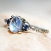 Selling Inlaid Moonstone White Rings European And American Fashion Men 'S And Women 'S Rings