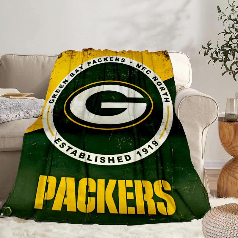 Green Bay Packers Fan Gear Portable Blanket/Soft Blanket Bedding Blanket Suitable for Travel Camping Living Rooms Offices Sofas Fan Gifts