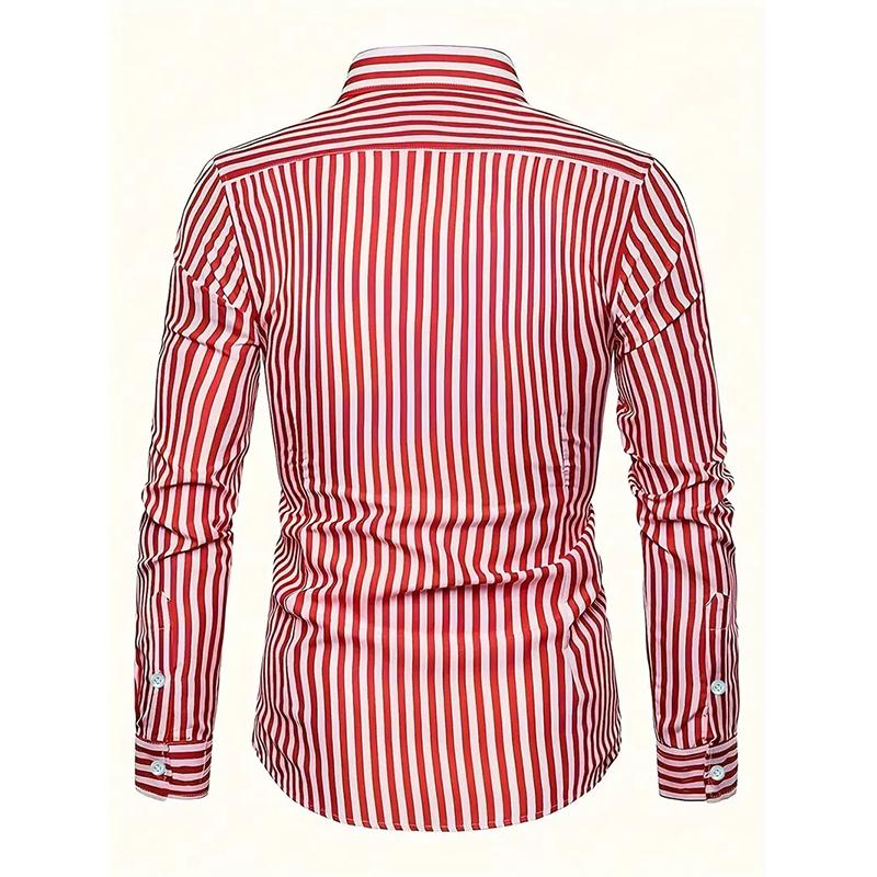 Spring and Autumn Men's Long Sleeved Button Up Shirt 3D Digital Printing for Casual Daily Entertainment and Fashion Design