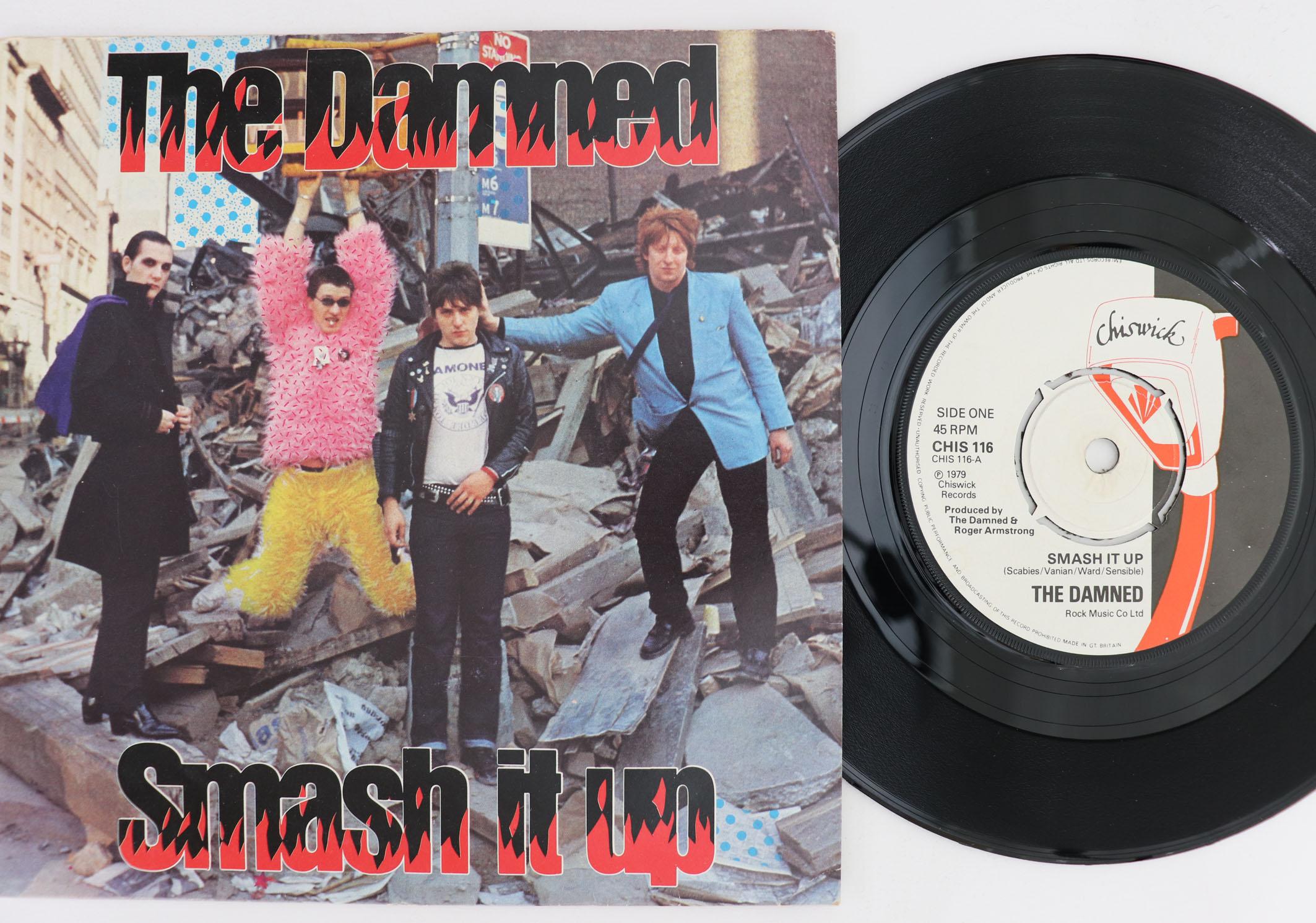 

7-дюймовая пластинка DAMNED - Smash It Up / Burglar CHIS116 CHISWICK 1979 UK Рок Б/У