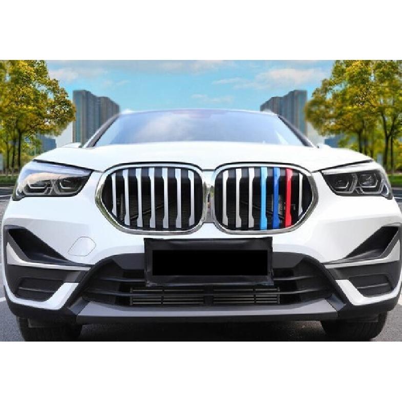 For BMW X1 F48 20 21 22 ABS 3-Color Front Center Mesh Grille Grill Strip Trim
