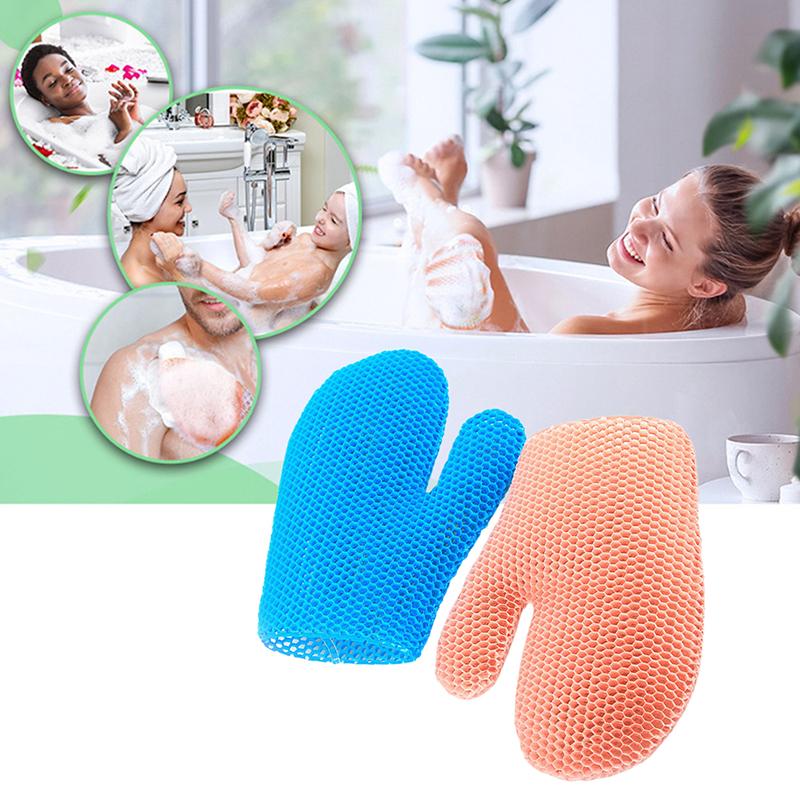 Exfoliating Shower Glove With Colorful Honeycomb Weave And Tpu High Elasticity Antibacterial Material Gentle Safe And Durable