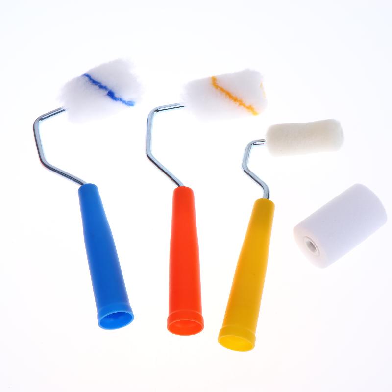 1Set High-Density Foam Paint Roller Paint Tray Liner Decor Tools 2 Inches Small Paint Roller Kit Home Painting Supplies Hardware