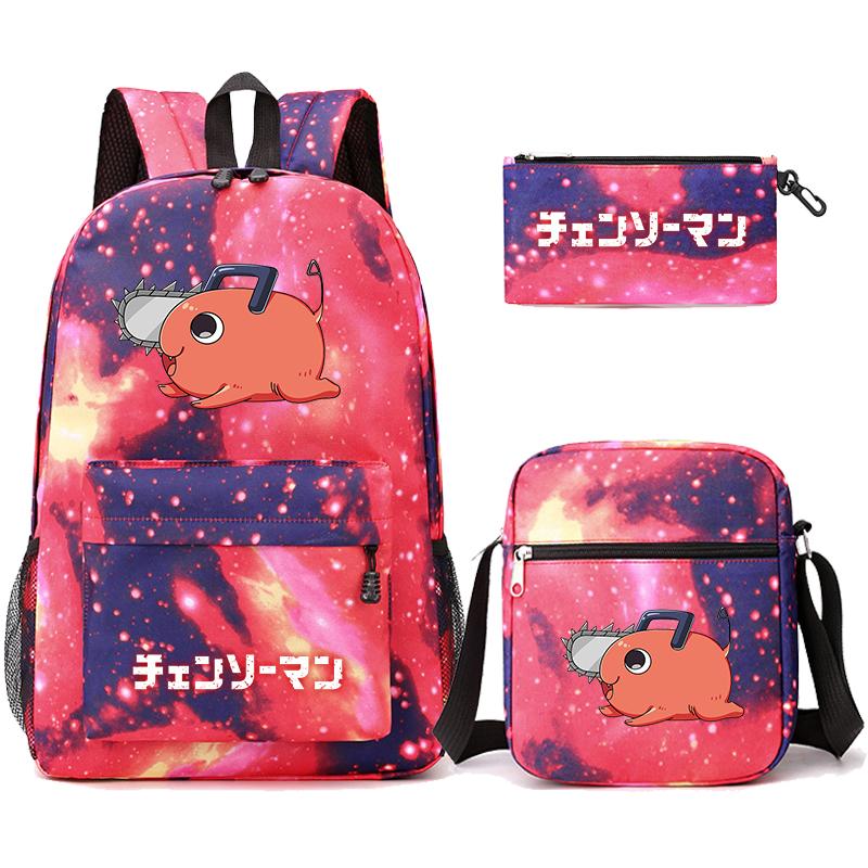 3 Teile/satz Anime Gedruckt Rucksack Sharingan Jugendliche Große Kapazität Cartoon Student Schul Mädchen Zurück Zu Schule Tasche