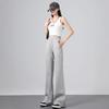 American-Style High Waist Flared Sweatpants for Women - Autumn/Winter Casual Slim Fit Long Pants