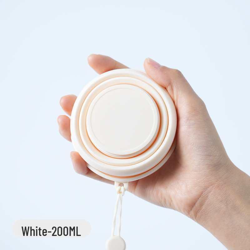 Portable Silicone Travel Cup - High-Temp Resistant, Foldable, for Drinking and Mouthwash