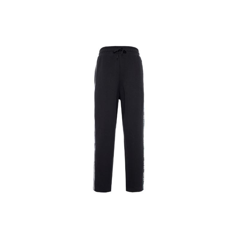 adidas Neo Striped Lace-Up Loose Sports Casual Pants Unisex Pants Black IK7621
