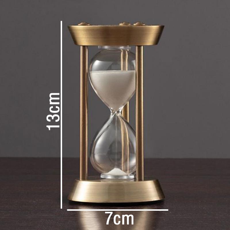 1-15 Minutes Nordic Metal Hourglass Timer Sand Clock Ornaments Home Furnishings Living Room Office Retro Decorate Crafts Gifts