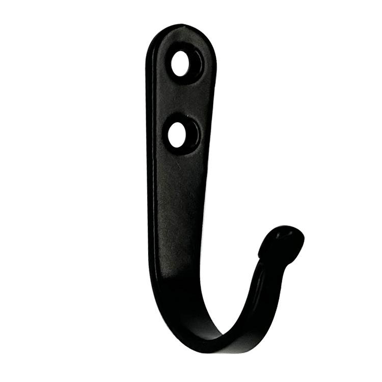 Shangli Modern Black Wrought Iron Wall Hook for Cabinets and Wardrobes