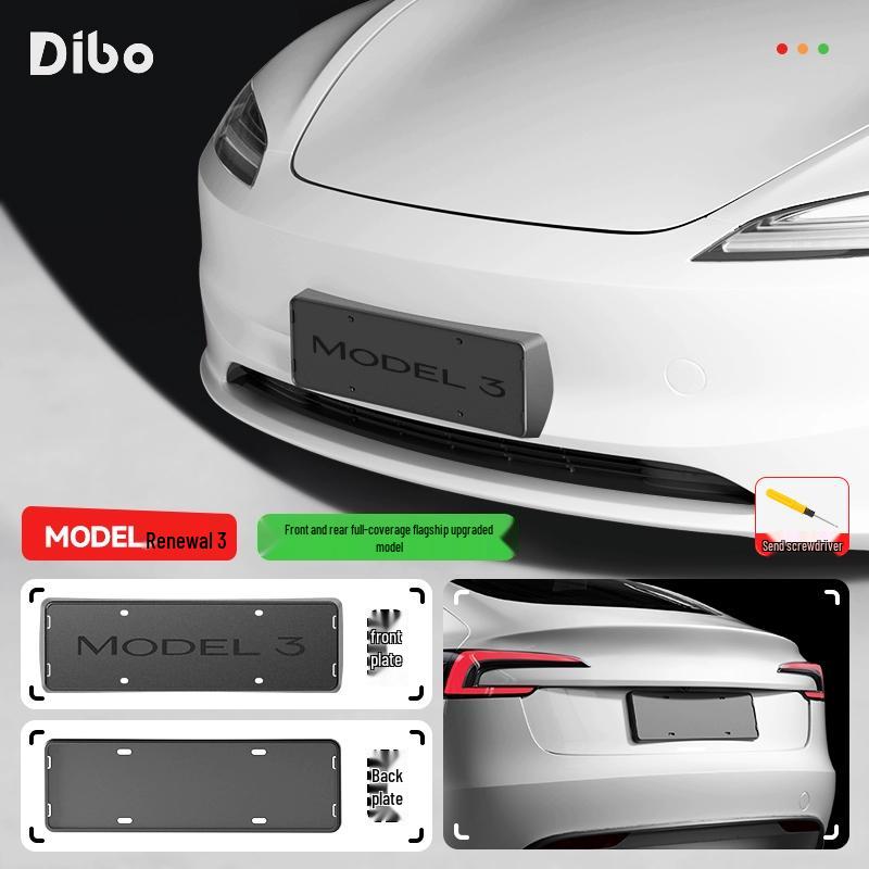 Tesla Model Y/YL/3 License Plate Frame Protector & Decorative Cover