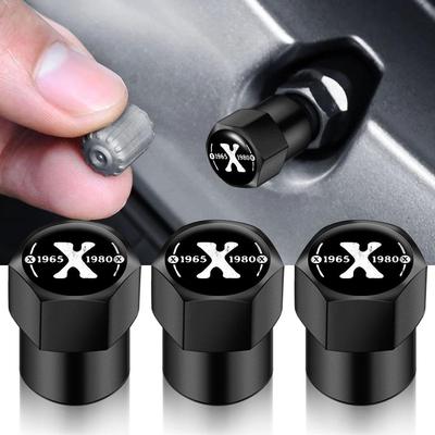 4PCS/LOT DIY Universal For 1965-1980S Generation X Shape Car Wheel Tire Air Valve Caps Stem Car Stickers For Cars Motor Auto Accessories Decor Gift