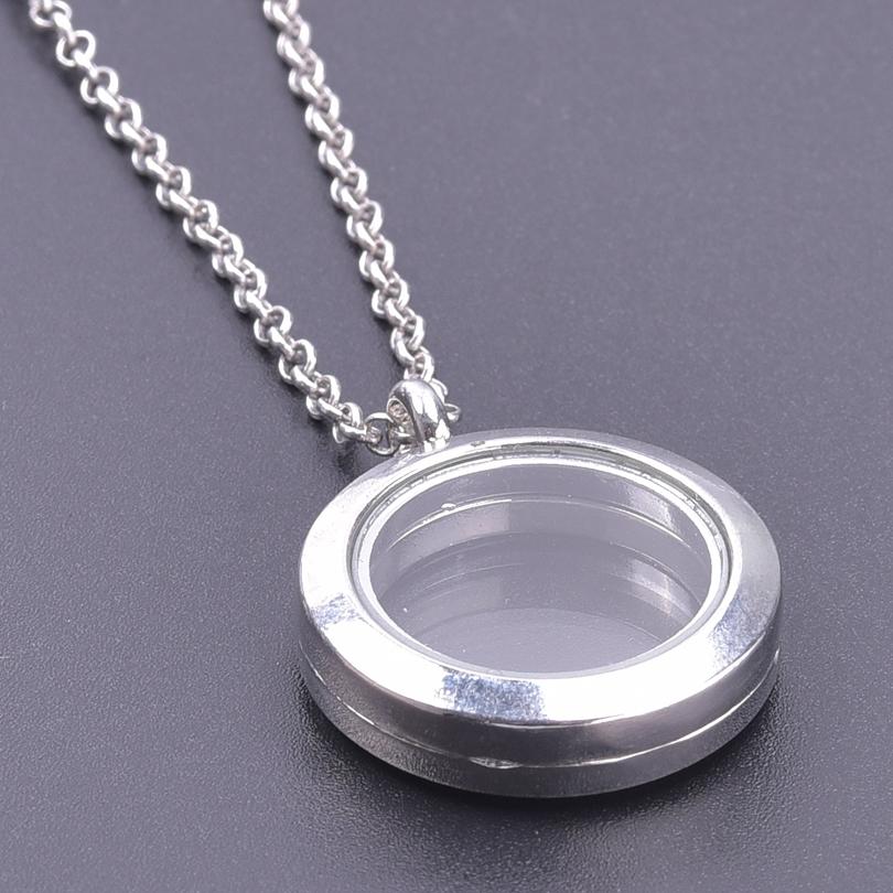 25-35mm Round Locket Charm Necklaces For Women Men Accessories Cage Floating Locket Pendant Necklace Fashion Jewelry Anniversary