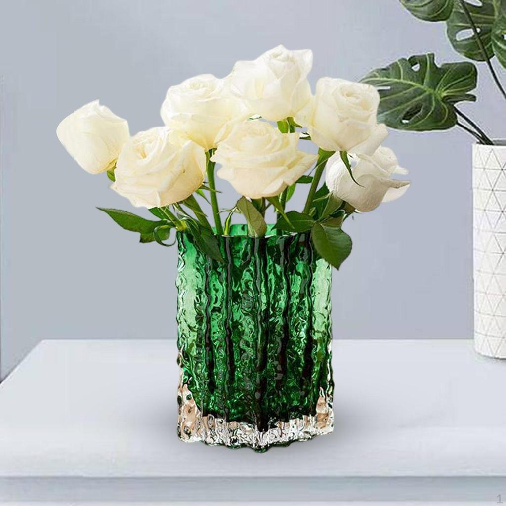 Clear Glass Vase for Floral Display On Desktop Office