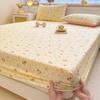 1pc Rose Print Fitted bed sheet with Elastic Band Comfortable and Breathable Single/Queen drap de lit Soft for protector colchon