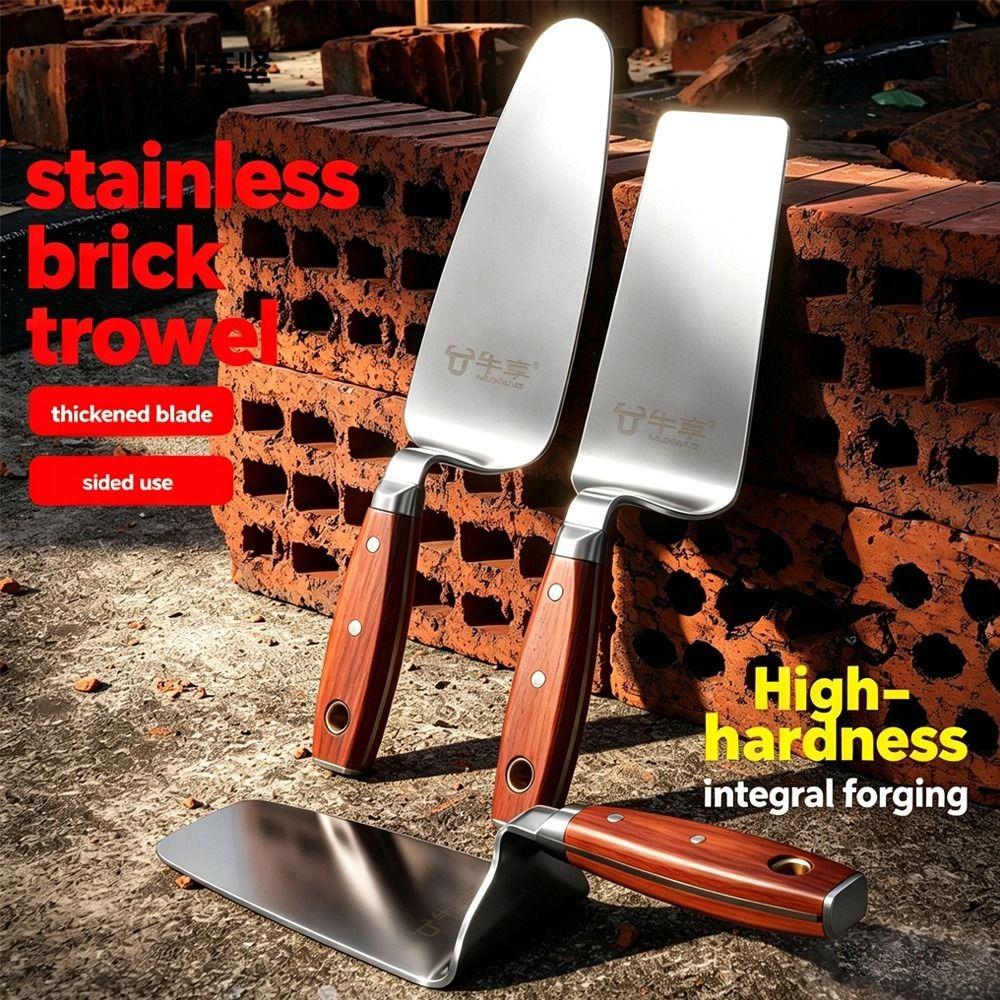 Stainless Steel Brick Trowel Thickened Body Bricklaying Tool Plastering Trowel  Wall Plastering