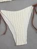 2025 Solid Color Strappy Bikini - Backless & Stylish Two-Piece Swimsuit