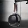 Refined Iron Stir Fry Pot Wood Handle Nonstick Pan Cookware Square Frying Pan  Chef