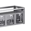 4 Compartment Seasoning Rack Multi Functional Wall Mounted Condiment Storage Rack for Home