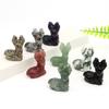 Deer Statue Natural Stone Carved Crystal Reiki Healing Animal Figurines Gemstone Crafts Home Gem Decoration Gifts  1.2"