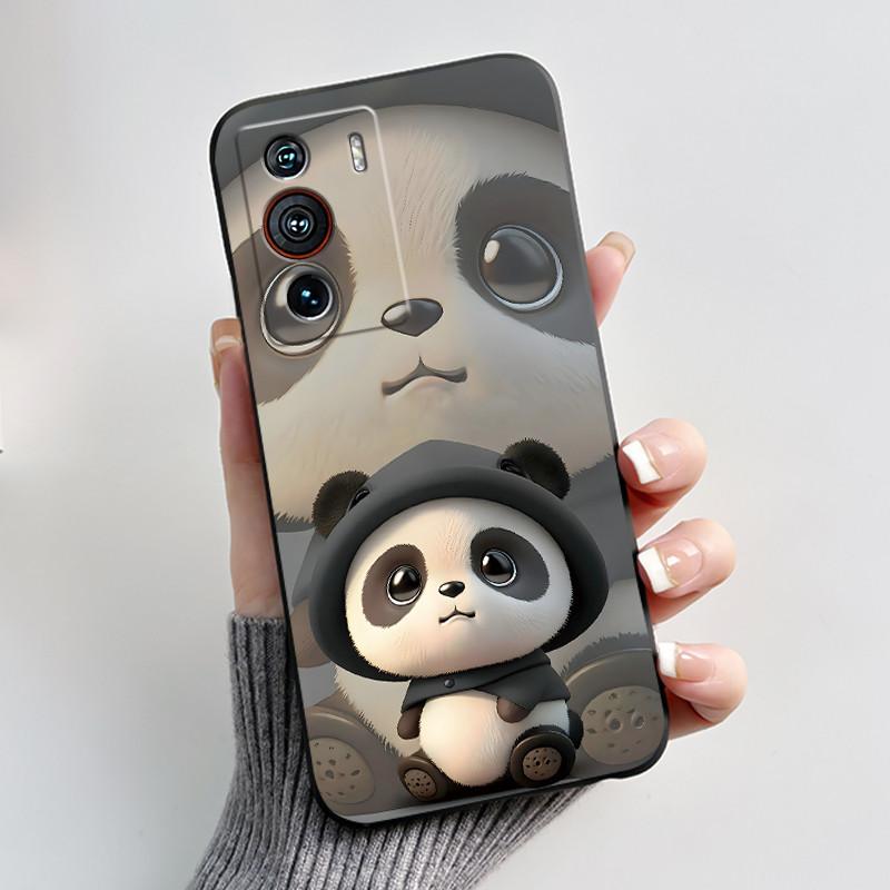 Hülle Für ZTE Nubia Z40 Pro NX701J Niedliches Herz Hase Schwarz Weiches TPU Silikon Stoßfeste Rückabdeckung Für Nubia Z40Pro 5G Handyhülle