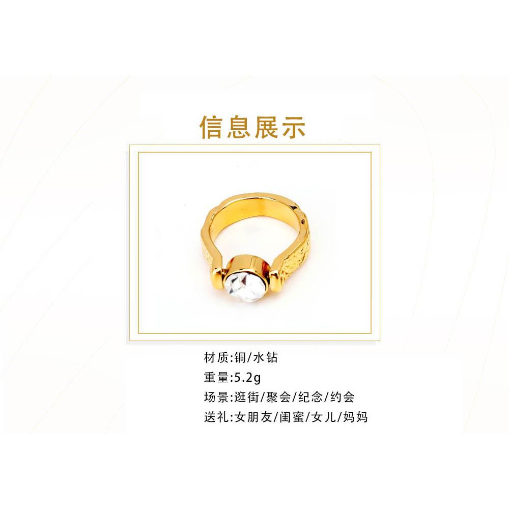 Haisheng couple ring ins does not fade, European and American fashion personalized zircon popular hot jewelry factory