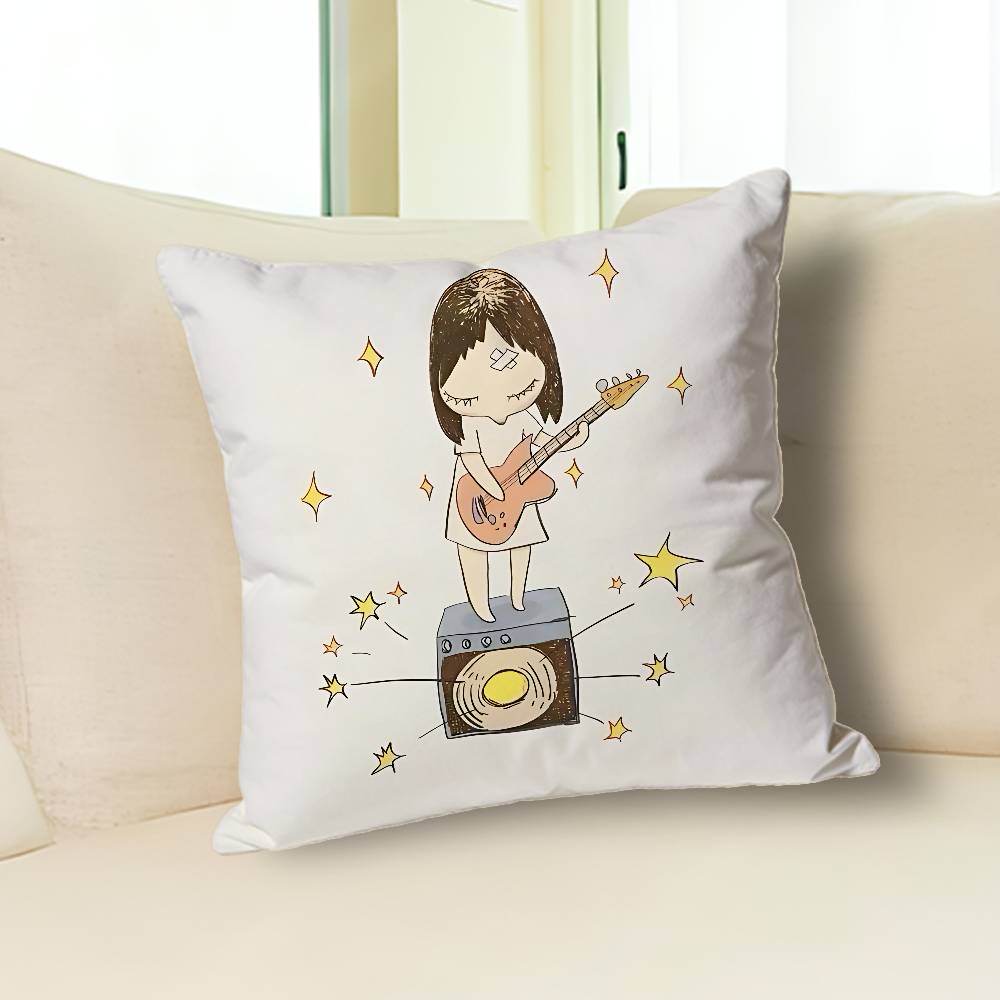 

Creative Y-Yoshitomos-S N-Nara Various Sizes Square Pillow Case For Car Home Bedchamber Decor Custom Valentine gift 30cmx30cm