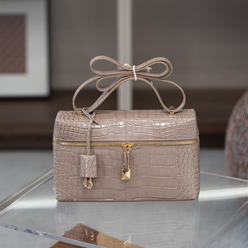 

Новая женская сумка из натуральной кожи, сумка-ланч-бокс из коровьей кожи с крокодиловым узором, мини-квадратная сумка, женская сумка через плечо на одно плечо 27x16x10CM