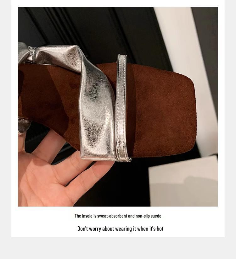 Sandály na klínku Grape Mom Style 5,5 cm s hranatou špičkou peep toe a jedním páskem pro ženy