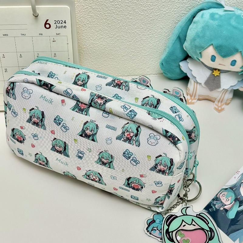 Anime Hatsune Miku Torba na bóle Kawaii Piórnik Kreskówkowy Uchwyt na artykuły piśmiennicze Torba Etui na długopisy Cosplay Artykuły szkolne dla uczniów Prezent