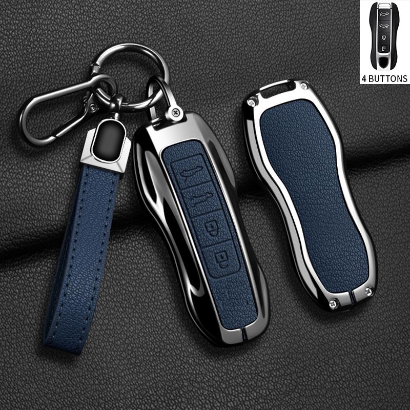 Zinc Alloy Car Key Case Cover Shell Fob For Porsche Panamera Spyder Carrera Macan Cayman Cayenne 911 970 981 991 Car Keychains