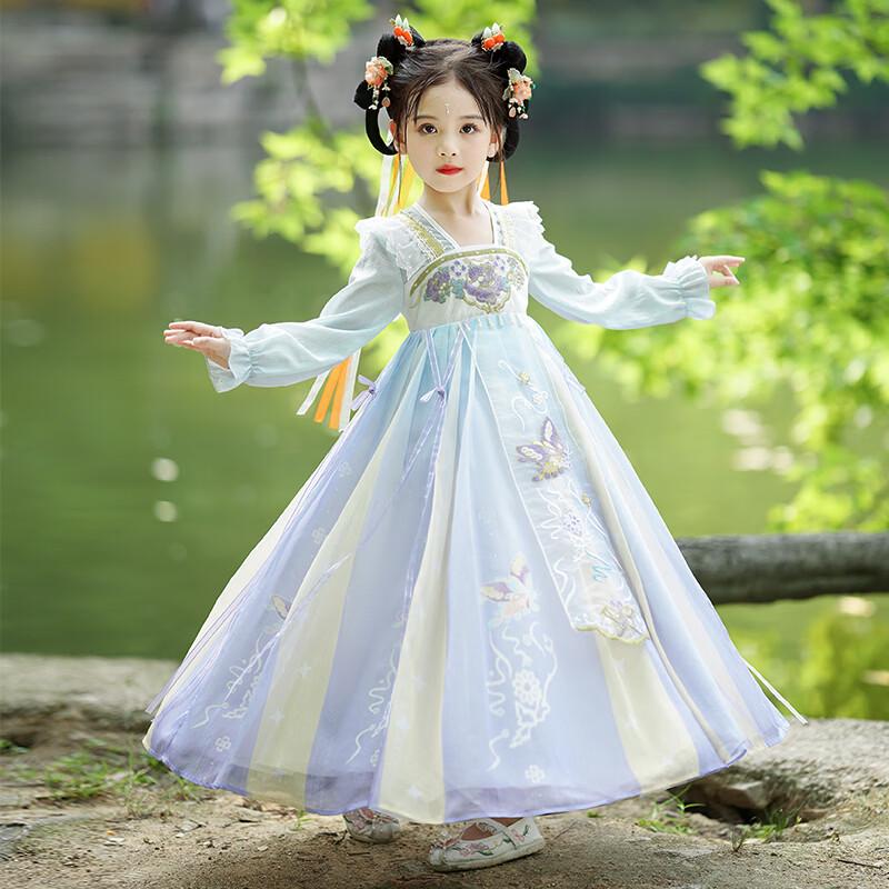 Девочковое платье в китайском стиле с вышивкой Hanfu от Anneyol 160