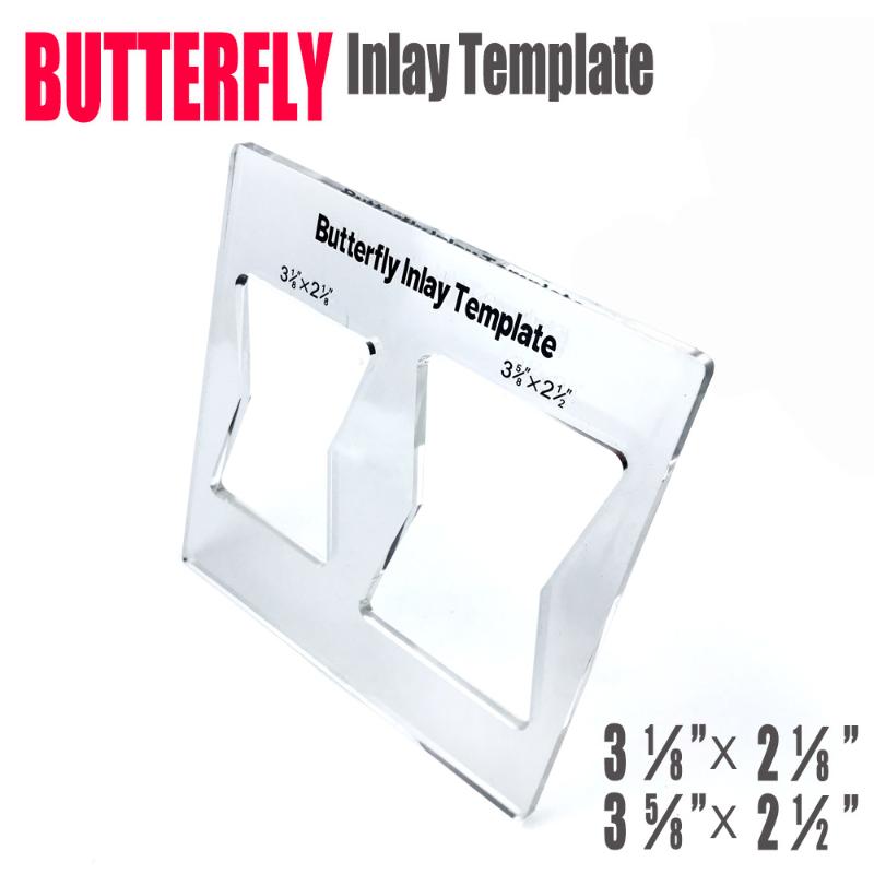 Practical Butterfly Inlay Template Portable Router Jig Template Wear Resistant Location Positioning Woodworking Tools