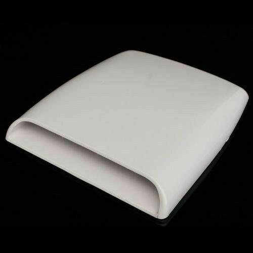 Universal Car Decorative Air Flow Intake Hood Scoop Vent Bonnet Cover Trim White