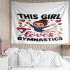 Gymnastics Print Tapestry, Backdrop, Easy Setup, Ideal for Bedroom, Office & Living Room, with Aesthetic Wall Hanging Decor.