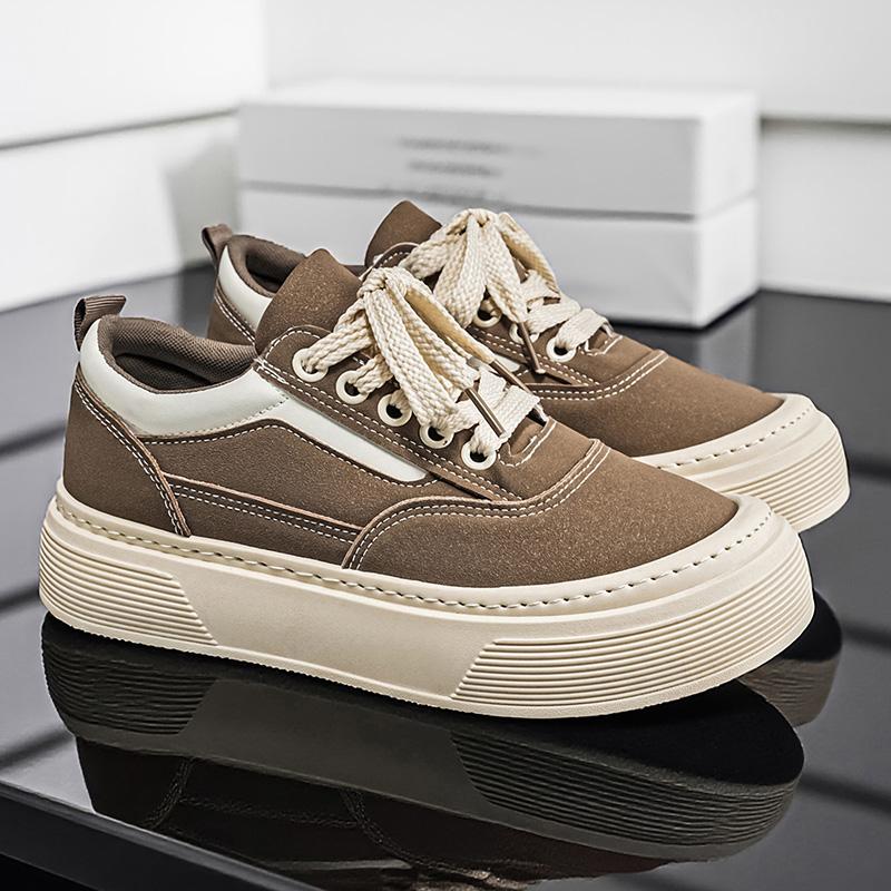 

New Men s Classic Four Seasons Fashion Low Top Skateboarding Shoes Comfortable Soft Sole Sneakers 44 коричневий
