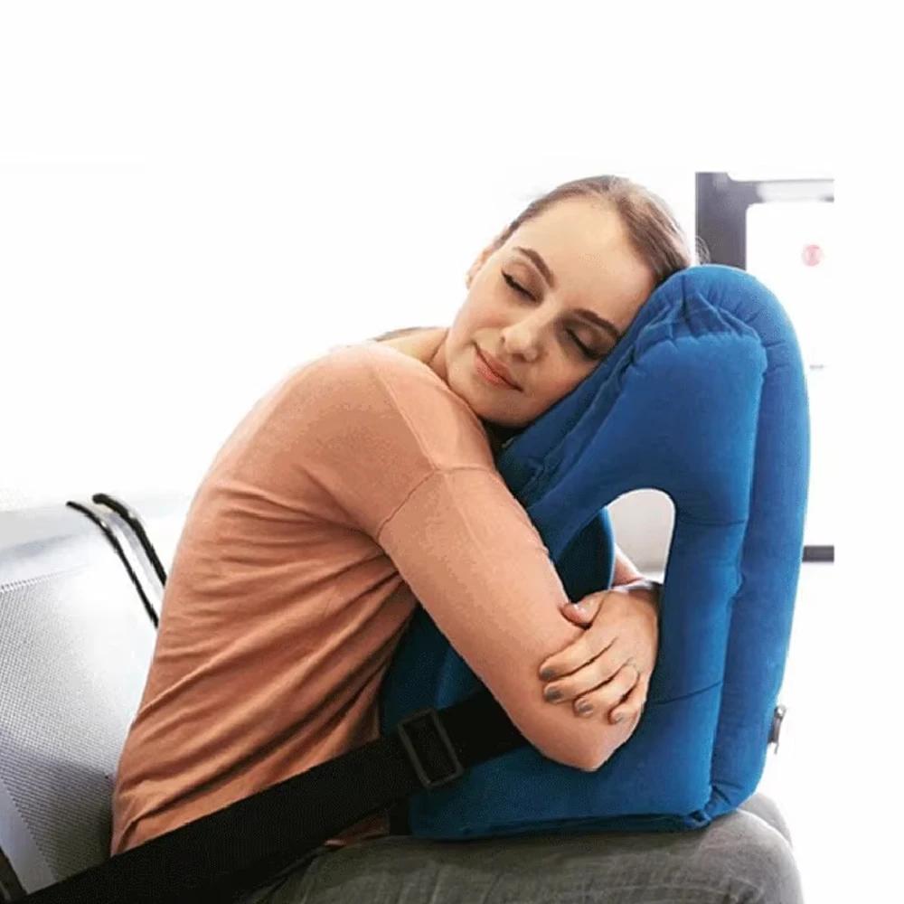 Inflatable Travel Pillow Office Nap Pillow Portable Cushion Neck Airplane Flight Outdoor Sleeping Bag Train  Sleep