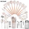 44pcs Premium Silicone Kitchen Utensil Set With Wooden Handles And Knife - Heat-Resistant, Non-Stick Friendly Cooking To