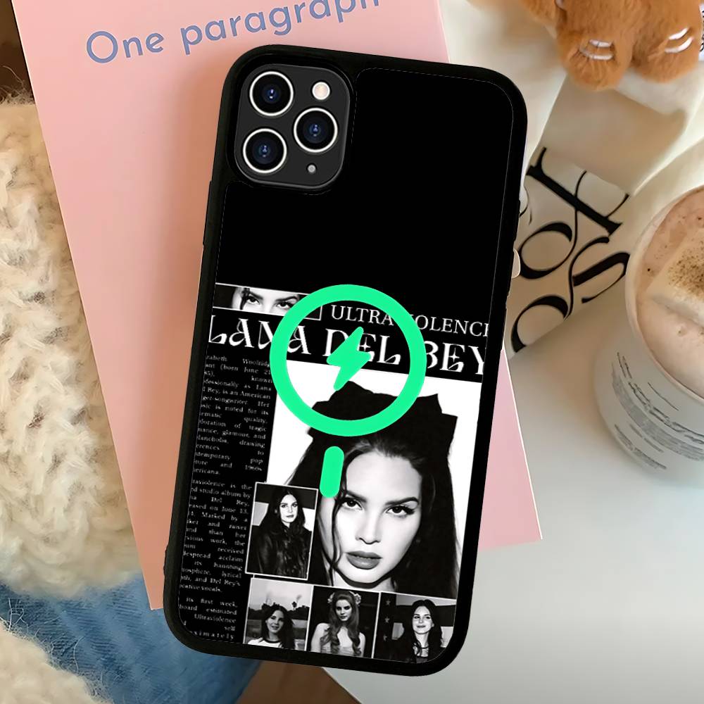 

Singer Lana Del Rey For Magsafe Magnetic Wireless Phone Case For IPhone 11 12 13 14 15 16 17 Pro Max Plus Cover iPhone 16