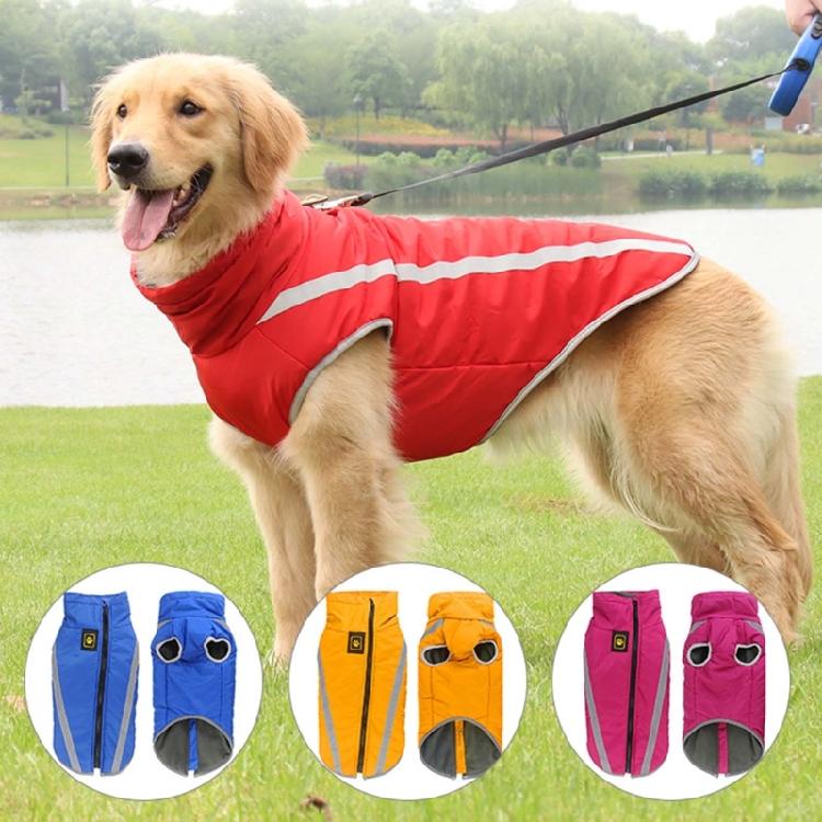 Dog Reflective Jacket Winter Warm Coat Medium Large Dog Clothes Pet Supplies