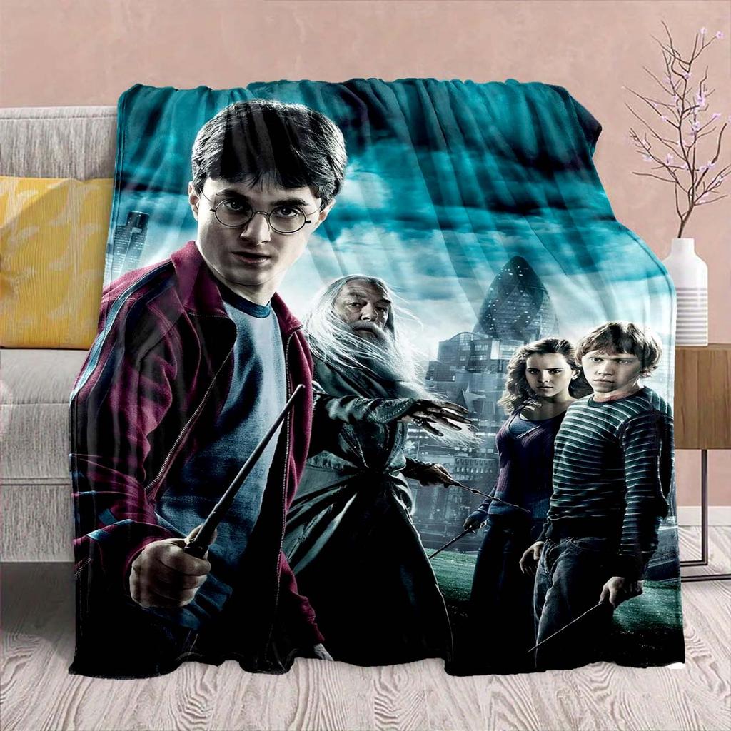 Harry Potter Magic Owl Flannel Blanket - Soft Warm Perfect for Sofa, Bedding Camping Travel Office Home Decor -QJY