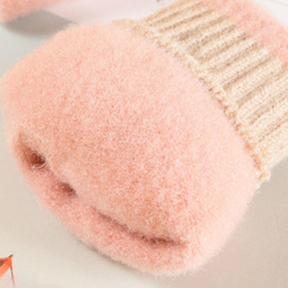Gloves Autumn Winter Gloves Women Flip Gloves Kids Knitted Gloves Outdoor Gloves
