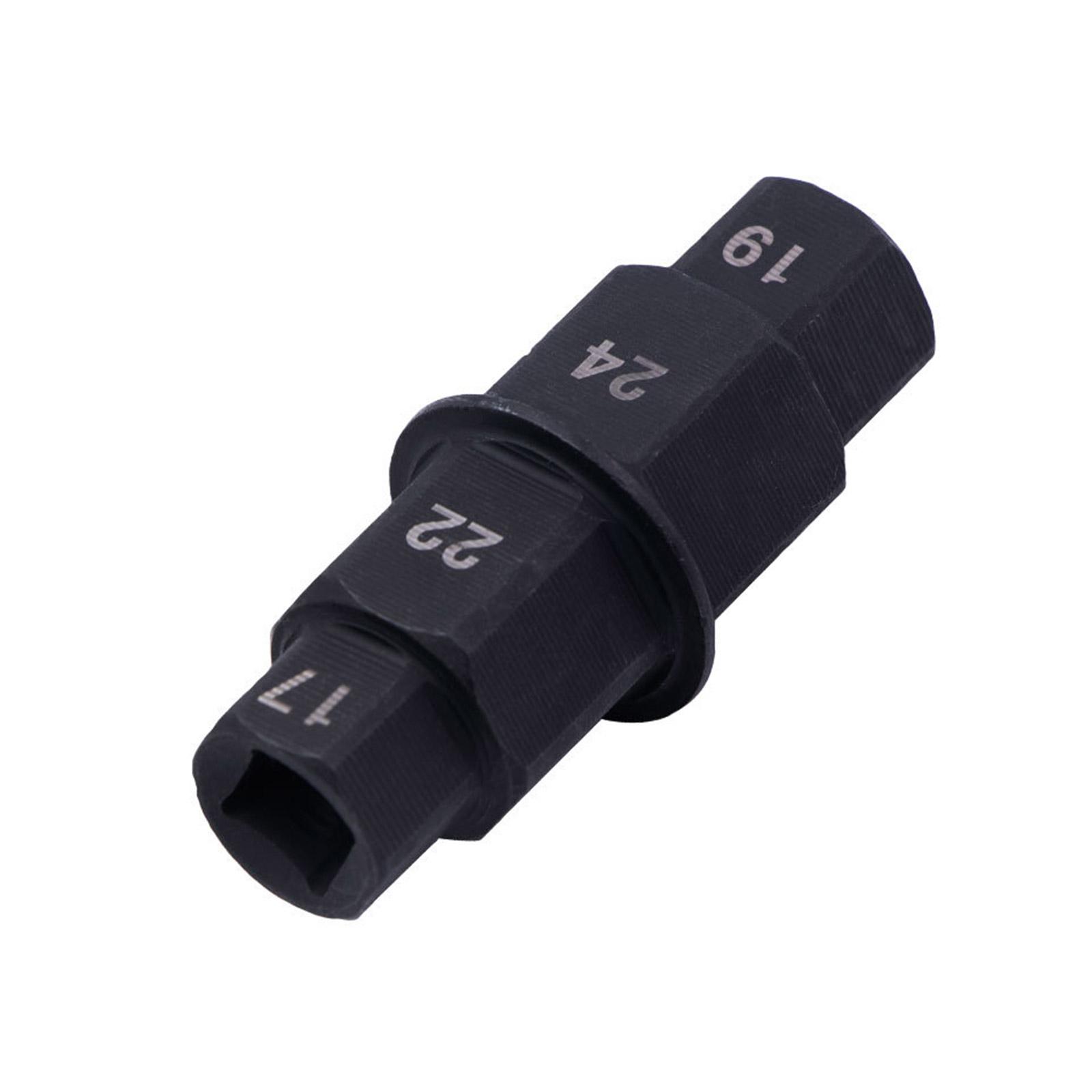 

Hex Axle Tool for Motorcycle Front Axle Wheel Hex Allens Axle Spindle Tool Hex Bit Socket Wrench Tool 17 19 22 24mm чёрный