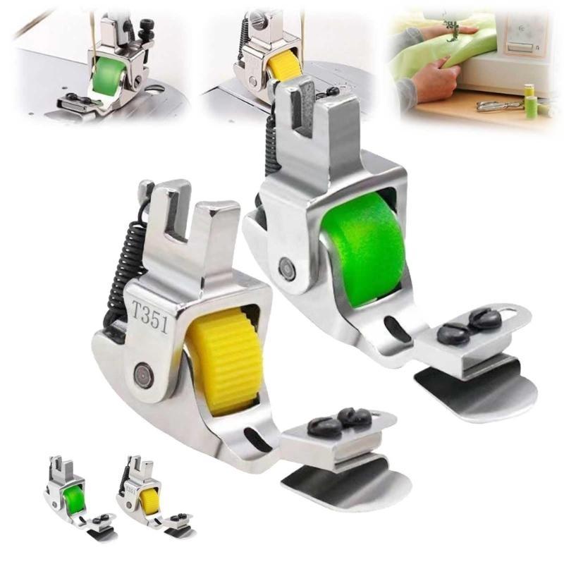 Sewing Machine Roller Presser Foot 6mm Hemming Presser Foot Narrow Roller Presser Feet for Curtains Bedding Stitching