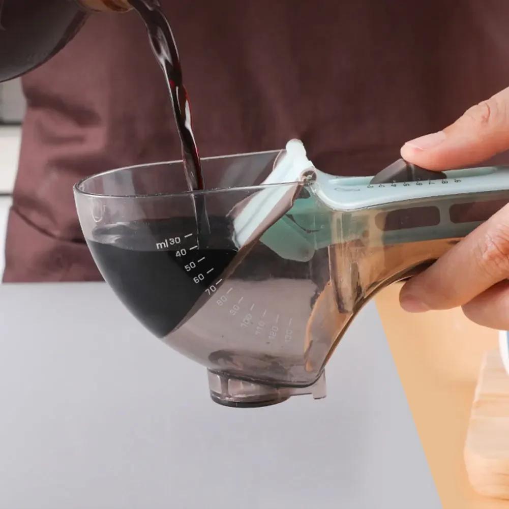 Adjustable Measuring Spoon with Scale Plastic Measuring Spoon for Baking and Cooking Accessories Kitchen Measuring Tool