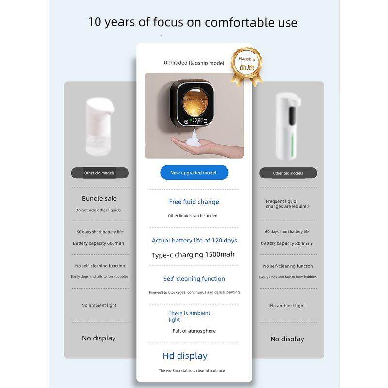 Automatic Hand Washing Machine Smart Electric Foam Wall Hanging Device Wall-Mounted Sensor Mobile Phone Soap Dispenser For Home Full