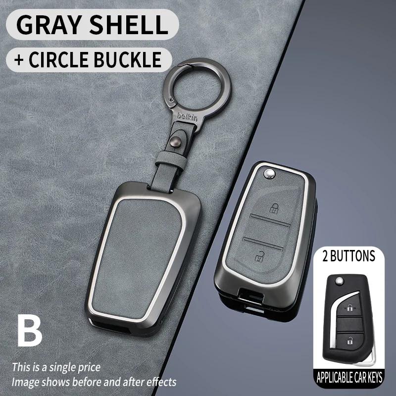 Svagd6 Zinc Alloy Car Key Case Full Cover Shell Fob For Toyota Corolla Altis Auris Aygo Yaris Camry RAV4 Verso TC IM Shell Accessories